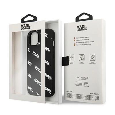 8. Karl Lagerfeld Allover Case for iPhone 13 mini - Black