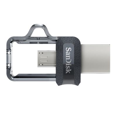 11. Pendrive SanDisk ULTRA SDDD3-128G-G46 (128GB; microUSB, USB 3.0; gray)