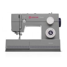 Singer Heavy Duty 6335M gray sewing machine, 9 interchangeable presser feet, 32 stitches to choose from including reverse stitch function, 1100 rpm