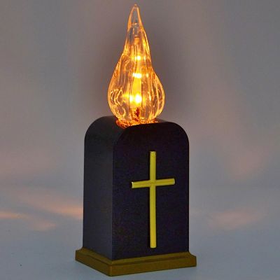 4. BATTERY-OPERATED LED CANDLE WITH TIMER LANTERN INSERT 16CM