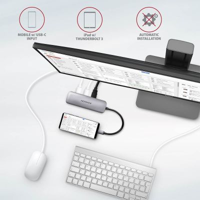 7. Axagon HMC-5 Docking Station Wired USB 3.2 Gen 1 (3.1 Gen 1) Type-C Gray