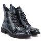 4. Women's patent leather ankle boots, gray, S.Barski HY62-8140