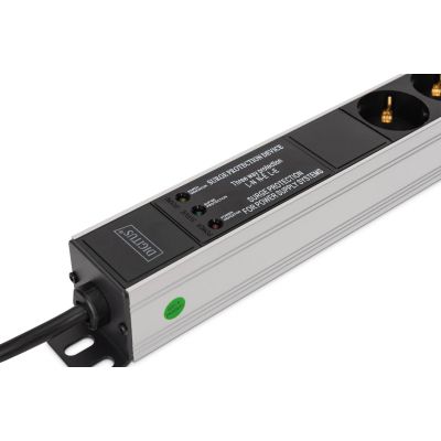 12. Digitus DN-95438 PDU 9-way power outlet 1U Black, Silver