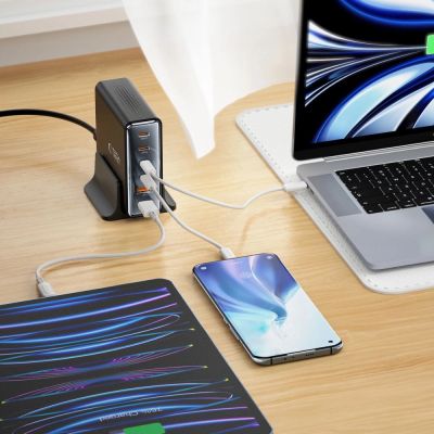 5. Tech-protect DC80W-GAN 6-PORT PD80W/QC3.0 Charging Station - Black