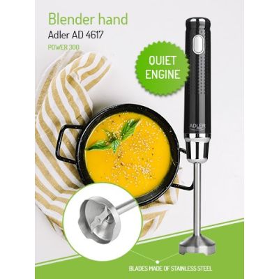 8. Adler AD 4617 Hand Blender (300W; black)