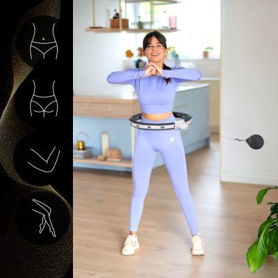 8. HHM15 HULA HOP BLACK WITH MAGNET AND WEIGHT + HMS COUNTER