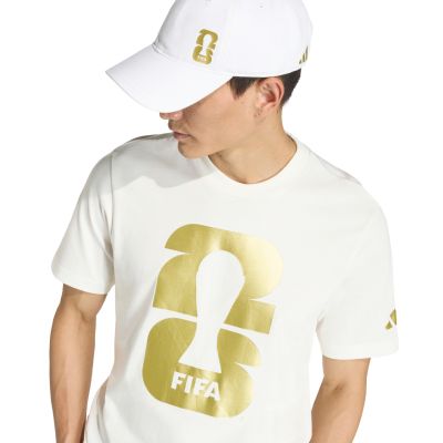 5. adidas FIFA World Cup 26 Official Emblem Men's T-Shirt White KB3703