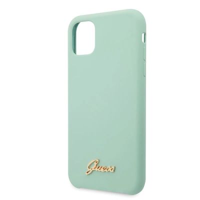 3. Guess GUHCN65LSLMGG iPhone 11 Pro Max green/green hard case Silicone Vintage Gold Logo