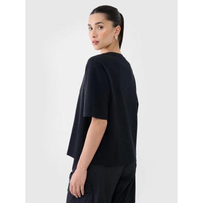 3. Women's regular waffle knit T-shirt 4F 4FRSS25TTSHF2651-20S