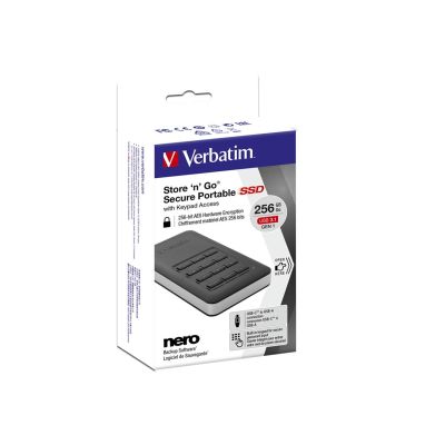 5. Verbatim Store'n'Go 256GB USB Type-C 3.2 Gen 1 (3.1 Gen 1) Black, Silver