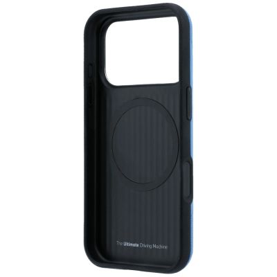 7. BMW M Tire Track Metal Logo MagSafe Case for iPhone 17 Pro / 18 Pro - Blue