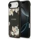 Guess Grained Flowers Classic Logo MagSafe case for iPhone Air - black