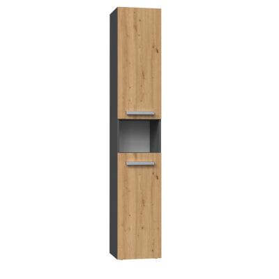 2. Bathroom cabinet NEL I 31x30xH174 anthracite/artisan