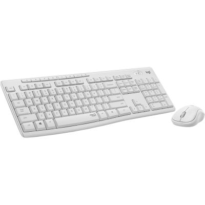 9. Logitech MK295 Silent Wireless Combo Keyboard Mouse Included Office USB QWERTZ German White