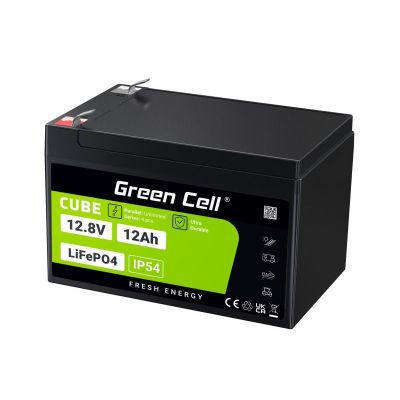 18. GREEN CELL LIFEPO4 CUBE BATTERY 12AH 12V/12.8V 153.6WH LFPGC12V12AH
