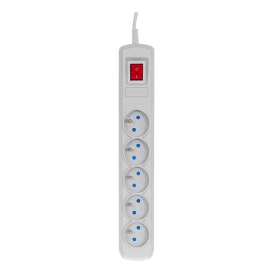 Activejet 5-pin/1.5-pin surge protector (10A; 2300W) 1.5m; gray