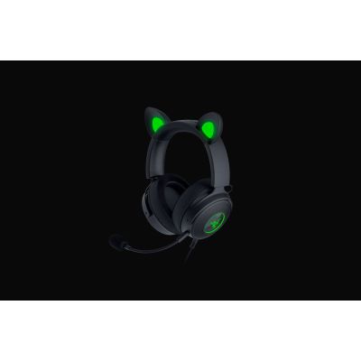 7. Razer Wired, On-Ear, Black, Gaming Headset, Kraken V2 Pro, Kitty Edition