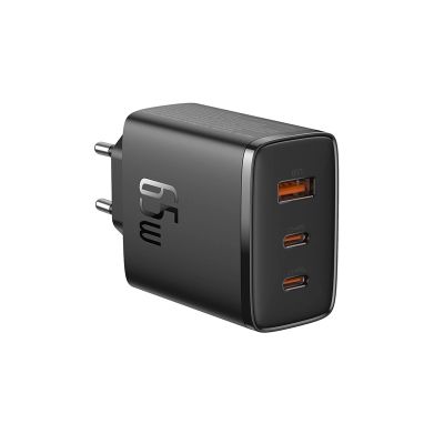 3. Baseus Cube Pro 65W GaN charger 2x USB-C USB-A - black