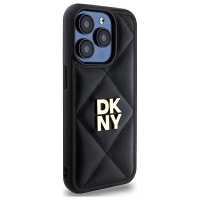 4. DKNY Quilted Stack Logo iPhone 15 Pro Max Case - Black