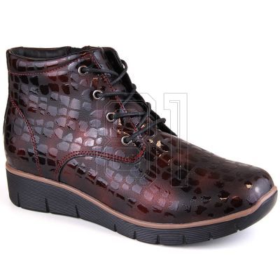 12. Insulated leather wedge ankle boots Filippo W PAW376B burgundy