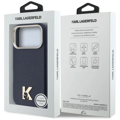 8. Karl Lagerfeld Karl Head Logo MagSafe Case for iPhone 17 Pro - Blue