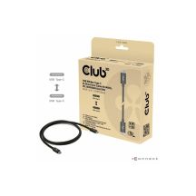 CLUB3D CAC-1570 USB Cable USB4 Gen 2x2 1.2m USB C 80 Gbit/s 240W Black