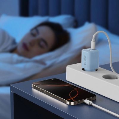 8. Tech-Protect NCM33W 2-port PD33W/QC3.0 wall charger - blue