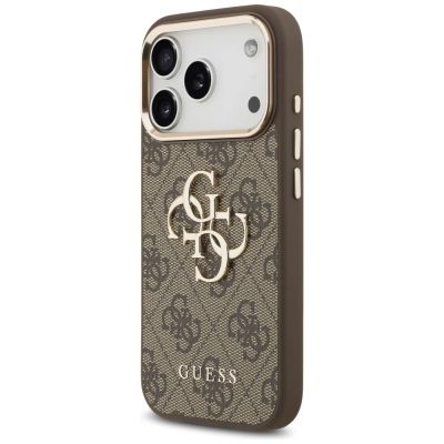 2. Guess 4G Big 4G Classic Logo Case for iPhone 17 Pro / 18 Pro - Brown and Gold