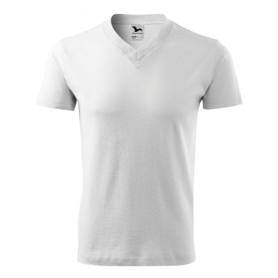 4. Malfini V-neck T-shirt M MLI-10200 white