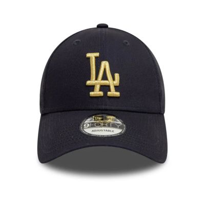2. New Era 9FORTY MLB LA Los Angeles Dodgers Metallic Navy Strapback Cap - 60595193