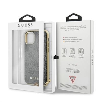 7. Guess GUHCN61GF4GGR iPhone 11 6.1" / Xr grey/gray hard case 4G Charms Collection