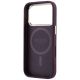 7. Guess Grained Triangle Logo MagSafe case for iPhone 18 Pro / 17 Pro - burgundy