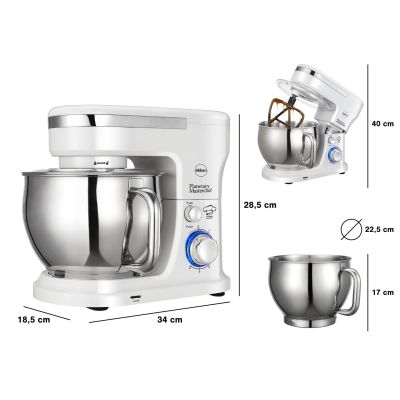 30. ELDOM WRK1300 DULCE PLANETARY ROBOT, 1300W, 5L, TRY ATTACHMENTS FOR WHIPPING, MIXING, KNEADING, REMOVABLE METAL BOWL