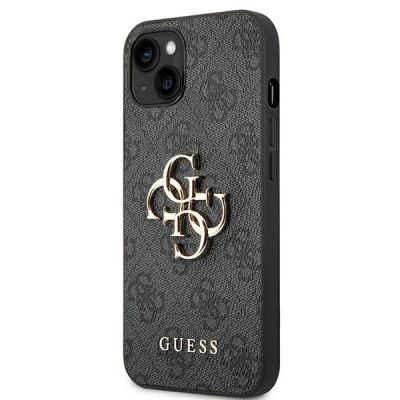 2. Guess 4G Big Metal Logo Case for iPhone 14 / 15 Plus - Gray