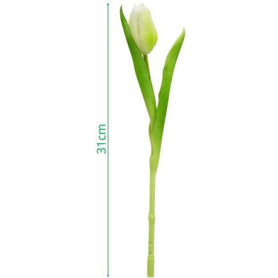 14. WHITE TULIP 31CM LIFE-LIKE SPRING DECORATION