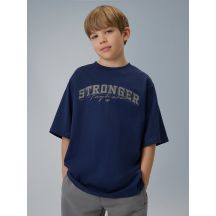 Boy's loose T-shirt with print 4F 4FJRSS26TTSHM3465-31S
