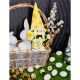6. SQUARE GNOME SITTING BEE 35+6CM IN SNEAKERS SPRING DECORATION