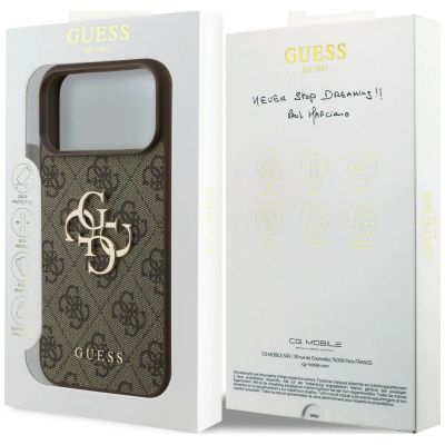 8. Guess 4G Big Logo Case for iPhone 17 Pro / 18 Pro - Brown