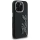 4. Karl Lagerfeld FW Grained Signature Logo Case for iPhone 16 Pro Max - Black