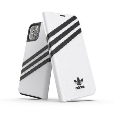 Adidas OR Booklet Case PU for iPhone 12 / 12 Pro 6.1" - white and black