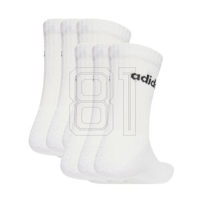 3. Adidas Linear Crew Socks Cushioned 6 Pairs JL6096