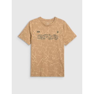 7. Men's regular printed T-shirt 4F 4FRAW25TTSHM3379-83A