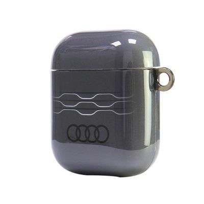 3. Audi IML Geometric Pattern Case for AirPods 1 / 2 - Gray