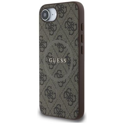 2. Guess 4G Ring Classic Logo MagSafe iPhone 16e Case - Brown