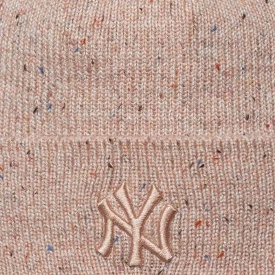 3. New Era Women’s Glitter Beanie New York Yankees Hat 60691293 Beige One Size