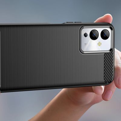 5. Carbon Case case for Infinix Note 12i flexible silicone carbon cover black