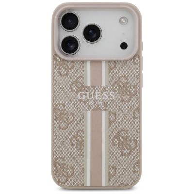 3. Guess 4G Printed Stripes MagSafe Case for iPhone 17 Pro - Pink