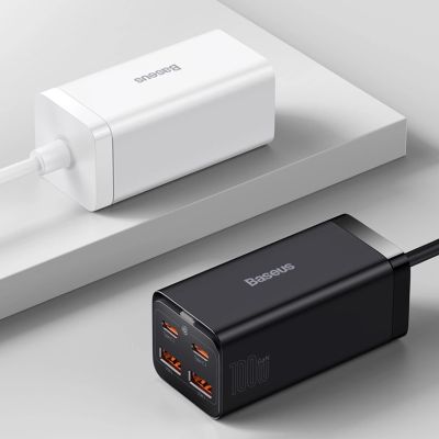 18. Baseus GaN3 Pro fast universal GaN charger 2 x USB Type C / 2x USB 100W PD3.0, QC4.0 +, AFC black (CCGP000101)