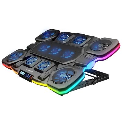 3. Rampage GLACIERS50 Gaming Cooling Pad for 14-17" Laptops, 2600RPM, Black