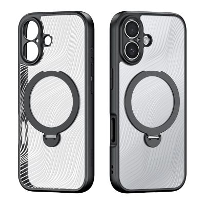 2. Dux Ducis Aimo Mag Case with Magnetic Ring and Stand for iPhone 17 – Black